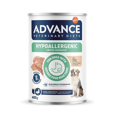Advance Veterinary Diets Hypoallergenic mit Schwein, 400g. Für Hunde mit unerwünschten Reaktionen auf Futtermittel. Limited Ingredient Rezeptur.