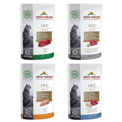 Økonomipakke Almo Nature HFC Jelly Pouch 24 x 55 g Mix (4 Sorter)