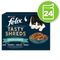 Felix Succulent Grill 24 x 80 g pour chat lot mixte : sélection de la mer + sélection de la campagne
