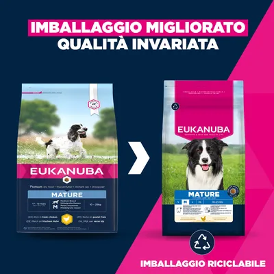 Eukanuba Premium Nutrition Mature Medium Breed Pollo - 15 kg