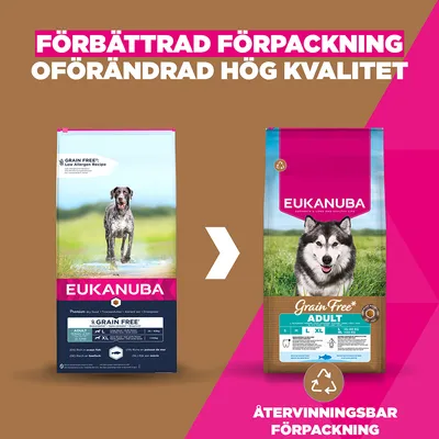 Eukanuba Grain Free Adult Large & Giant Breed Sea Fish - 12 kg