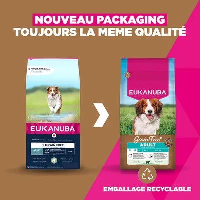 Eukanuba Grain Free Adult Small & Medium Agneau - 12 kg