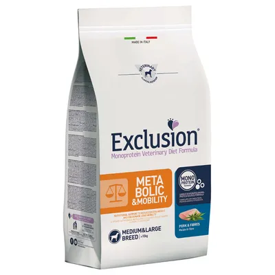 Exclusion Metabolic & Mobility Medium/Large med gris & fibre - 12 kg
