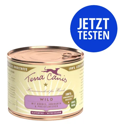 Terra Canis Wild mit Kürbis, Amaranth & Preiselbeeren. Glutenfrei, getreidearm, 100% Lebensmittelqualität, 100% Natur. Jetzt testen.