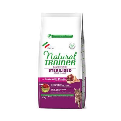 10 kg Natural Trainer Adult + 12 x 85 g Straccetti Adult csíkok 15% kedvezménnyel!
