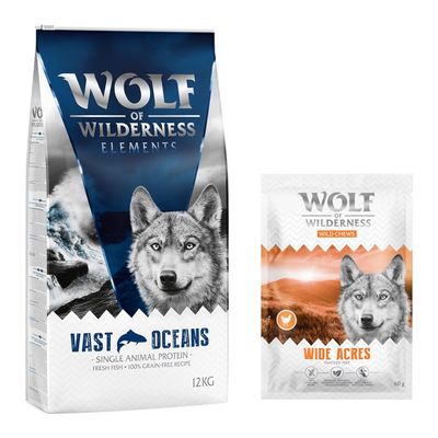 Wolf of Wilderness Elements Rough Storms, egyféle állati fehérje, friss kacsahús, 100% gabonamentes receptúra, 12 kg.