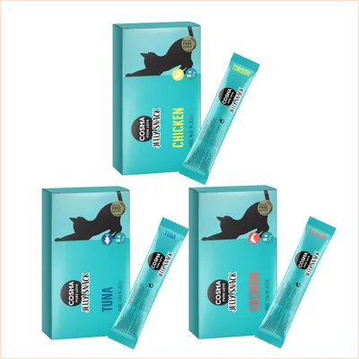 Cosma Jelly Snack Pachet economic 24 x 14 g - Pachet mixt  (8 x pui/ 8 x ton/ 8 x somon)