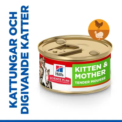 Hill's Science Plan Kitten & Mother Tender Mousse Chicken & Turkey - 24 x 85 g Hill's Science Plan Kitten & Mother Tender Mousse Chicken & Turkey - 24 x 85 g