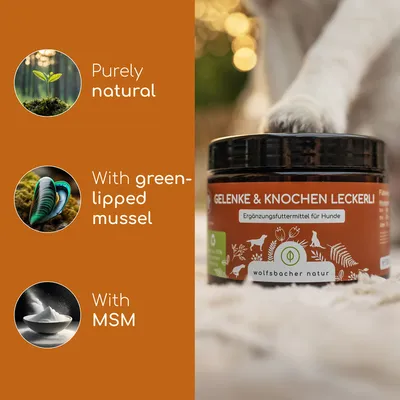 Wolfsbacher Natur Joints & Bones Dog Treats - dog supplements - 300g