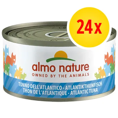 almo nature Atlantic Tuna -kissanruokapurkki, pakkauksessa 24x. Teksti: TONNO DELL'ATLANTICO, ATLANTIKTHUNFISCH, THON DE L’ATLANTIQUE, ATLANTIC TUNA. almo nature Atlantic Tuna -kissanruokapurkki, pakkauksessa 24x. Teksti: TONNO DELL'ATLANTICO, ATLANTIKTHUNFISCH, THON DE L’ATLANTIQUE, ATLANTIC TUNA.