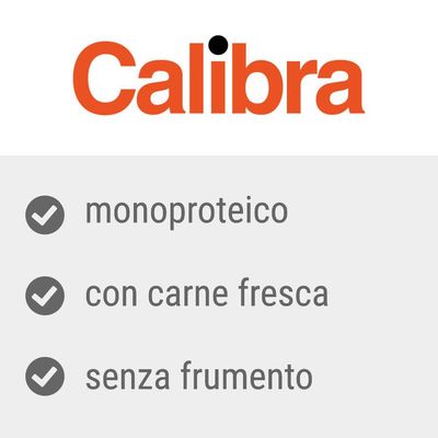 Calibra, monoproteico, con carne fresca, senza frumento
