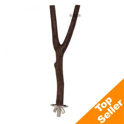 Drewniany patyk w kształcie litery Y z metalowym mocowaniem, pomarańczowy napis Top Seller w rogu Drewniany patyk w kształcie litery Y z metalowym mocowaniem, pomarańczowy napis Top Seller w rogu