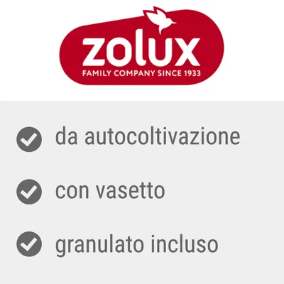 zolux FAMILY COMPANY SINCE 1933. da autocoltivazione, con vasetto, granulato incluso.