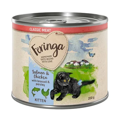 Feringa Classic Meat, Kitten, losos i piletina s brokulom i peršinom, 200 g.