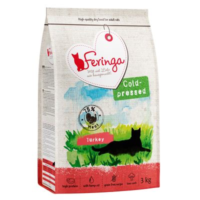 Feringa Adult Croquettes pressées à froid dinde pour chat 3 x 3 kg