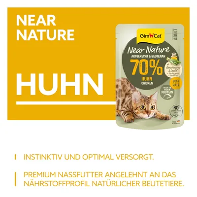 GimCat Near Nature 16 x 85 g - Huhn & Kaninchen