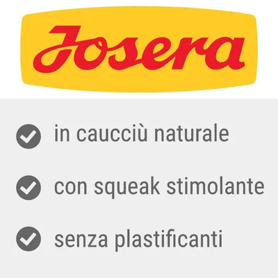 Josera. in caucciù naturale, con squeak stimolante, senza plastificanti.