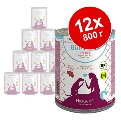 Экономупаковка Herrmann's Bio Menü Classic 12 x 800 г