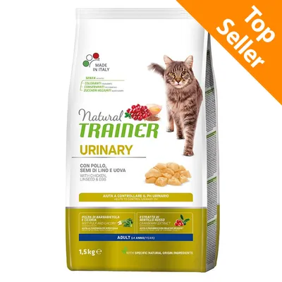 Natural Trainer Urinary kattenvoer, 1,5 kg. Met kip, lijnzaad en ei. Top Seller. Made in Italy. Zonder kleurstoffen, conserveermiddelen of toegevoegde suikers. Voor volwassen katten. Natural Trainer Urinary kattenvoer, 1,5 kg. Met kip, lijnzaad en ei. Top Seller. Made in Italy. Zonder kleurstoffen, conserveermiddelen of toegevoegde suikers. Voor volwassen katten.