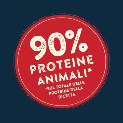 90% proteine animali* sul totale delle proteine della ricetta