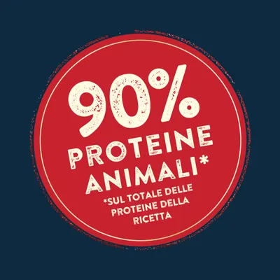 90% proteine animali* sul totale delle proteine della ricetta