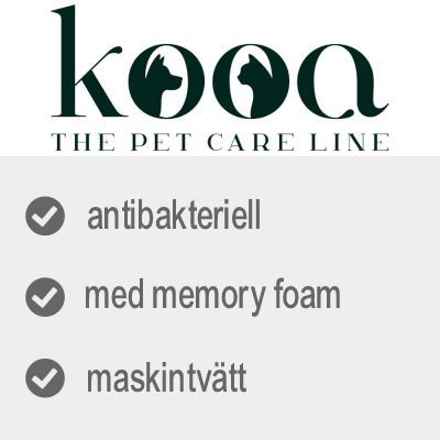kooa THE PET CARE LINE, antibakteriell, med memory foam, maskintvätt
