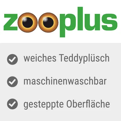 zooplus. Weiches Teddyplüsch, maschinenwaschbar, gesteppte Oberfläche.