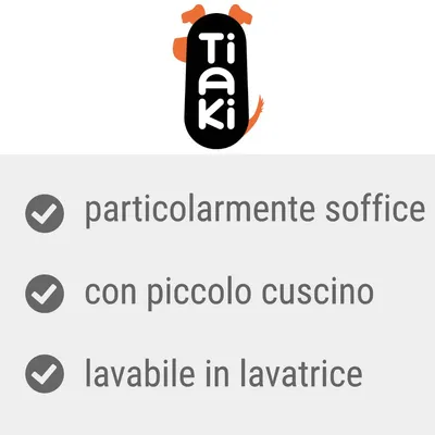 Tiaki. particolarmente soffice, con piccolo cuscino, lavabile in lavatrice