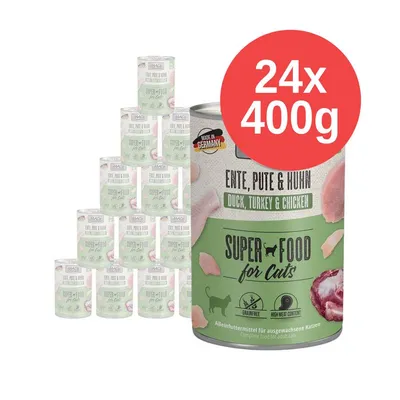 Výhodné balení MAC's Cat 24 ks (24 x 400 g) - kuřecí s drůbežími srdíčky