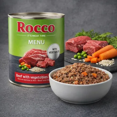Rocco Menü 6 x 800 g / 400 g - 6 x 400g: Rind, Gemüse & Reis