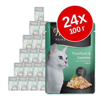 Экономупаковка Miamor Изысканное филе в желе 24 x 100 г Смешанная упаковка (2 сорта)