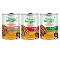Natural Trainer Pate Monoproteico Medium & Maxi Adult - Set %: 24 x 400 g Mix: 8x Maiale, 8x Coniglio, 8x Agnello