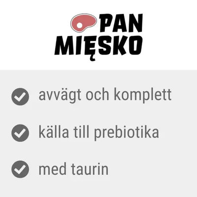 PAN MIESKO, avvägt och komplett, källa till prebiotika, med taurin