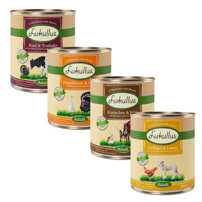 Megapakiet Lukullus Naturkost, 24 x  800 g Pakiet mieszany I (4 smaki)