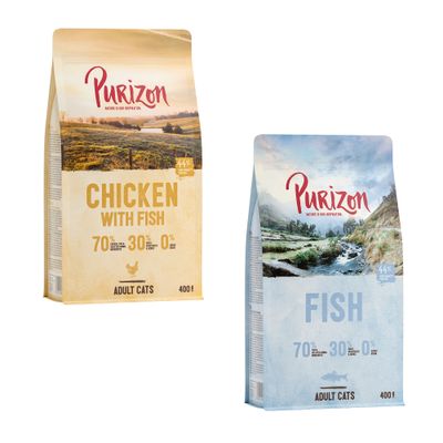 Purizon vegyes próbacsomag 2 x 400 g Csirke & hal + hal (új recept)