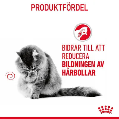 PRODUKTFÖRDEL. Bidrar till att reducera bildningen av hårbollar.