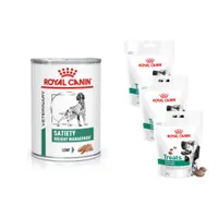 Royal Canin Vet Canine Satiety Weight Management Mousse + Satiety Snacks ¡gratis! - Satiety Weight Management Mousse (12 x 410 g) + Satiety Snacks (3 x 230 g)
