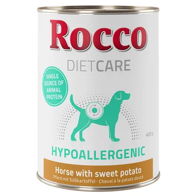 Konzerva Rocco DietCare Hypoallergenic, Single Source of Animal Protein, Horse with sweet potato, 400 g