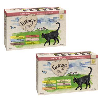 Sparpaket Feringa Classic Meat Menü Pouch 24 x 85 g Mix III (9 Sorten gemischt)