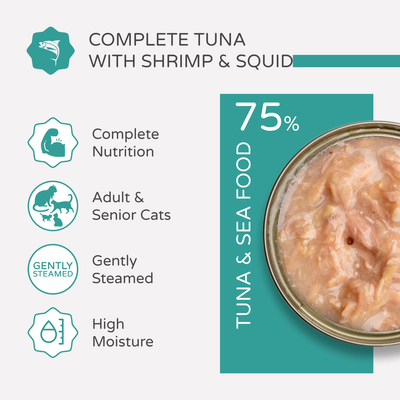 thrive Complete Saver Pack 24 x 75g - cat wet food - Tuna with Shrimp & Squid