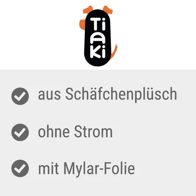 Tiaki. Eigenschaften: aus Schäfchenplüsch, ohne Strom, mit Mylar-Folie.
