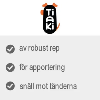 Tiaki. av robust rep, för apportering, snäll mot tänderna