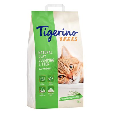 Tigerino Nuggies Cat Litter – Spring Meadow Scent Multibuy: 2 x 14l