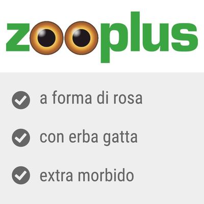 zooplus; a forma di rosa, con erba gatta, extra morbido