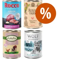 Welcome Kit Puppy Lukullus, Little Wolf of Wilderness, Rosie's Farm, Rocco - 24 x 400 g