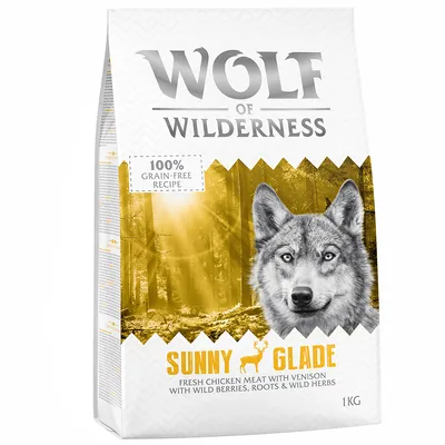 2 x 1kg Wolf of Wilderness Dry Dog Food - Try Now! - Adult "Sunny Glade" Venison (2 x 1kg)