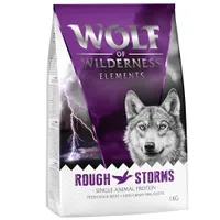 Snižena cijena! 2 x 1 kg Wolf of Wilderness suha hrana -  Rough Storms - pačetina (monoprotein)