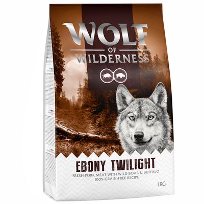 Wolf of Wilderness "Ebony Twilight" - Wild Boar & Buffalo - Grain-free Economy Pack: 5 x 1kg