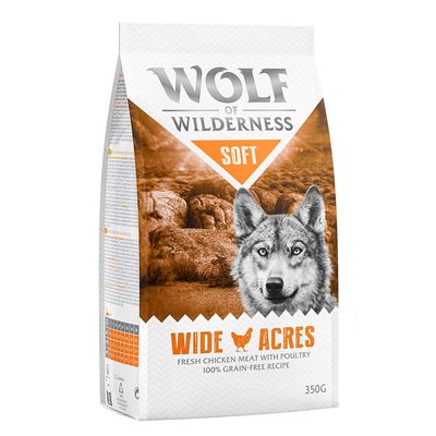 Probierpaket Wolf of Wilderness Trockenfutter SOFT Wide Acres - Huhn 350 g