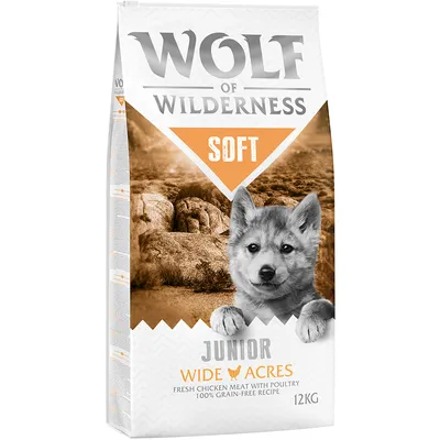 Wolf of Wilderness Junior "Soft - Wide Acres" Κοτόπουλο - Χωρίς Δημητριακά - 12 kg